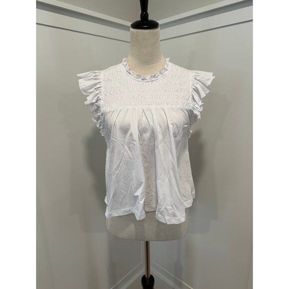 Veronica Beard Flutter Sleeve Top - Picture 1 of 3